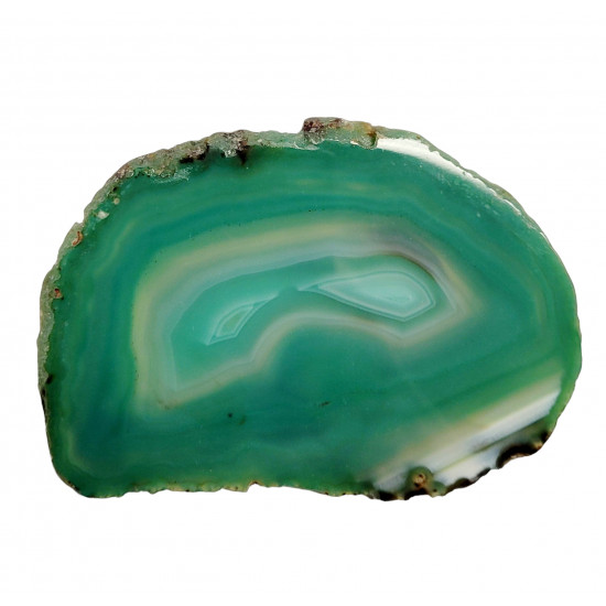 Tranche d'agate verte