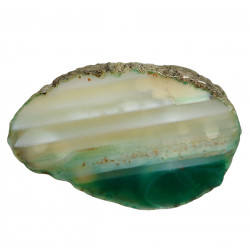 green agate slice