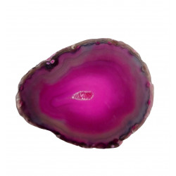 Tranche d'agate rose