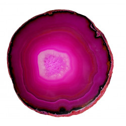 Tranche d'agate rose