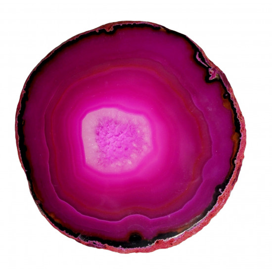 pink agate slice