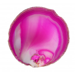 Tranche d'agate rose