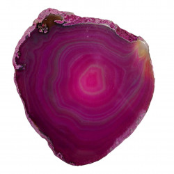 Tranche d'agate rose