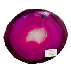 Tranche d'agate rose