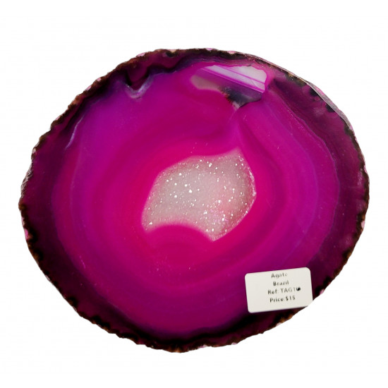 pink agate slice