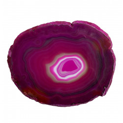 Tranche d'agate rose