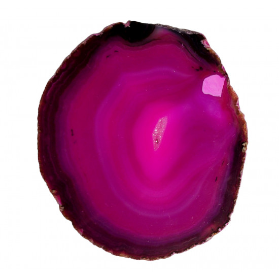 Tranche d'agate rose