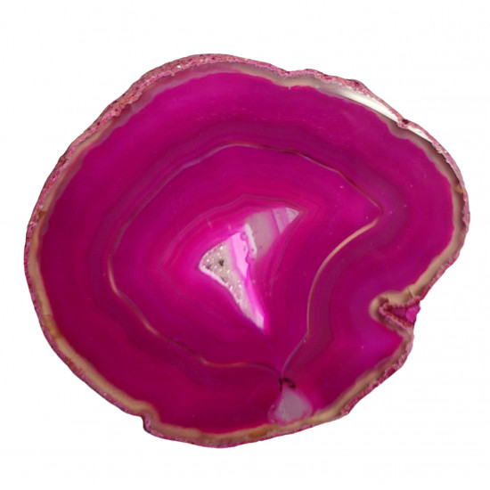 pink agate slice