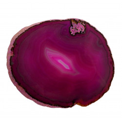 Tranche d'agate rose