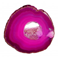 Tranche d'agate rose