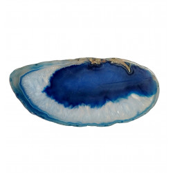 Tranche d'agate bleu