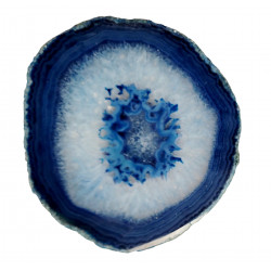 Tranche d'agate bleu