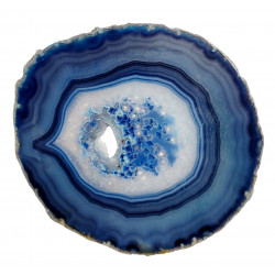 Tranche d'agate bleu