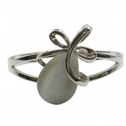 bracelet oeil de chat blanc