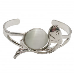 bracelet oeil de chat blanc