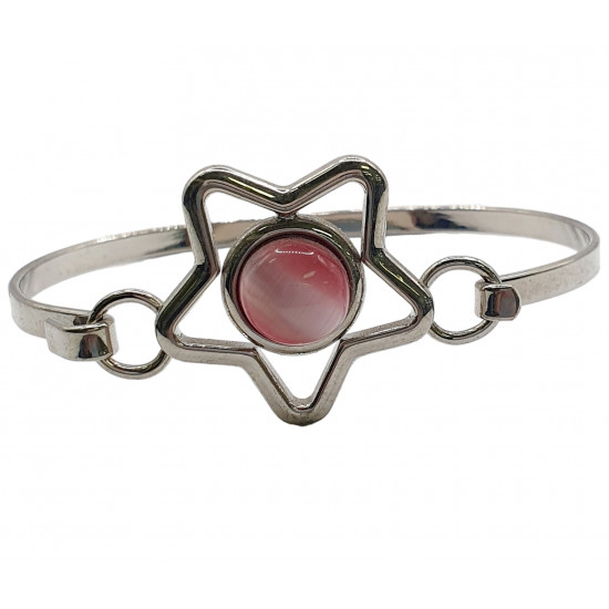cat eye bracelet pink