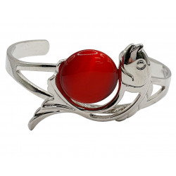 cat eye bracelet red
