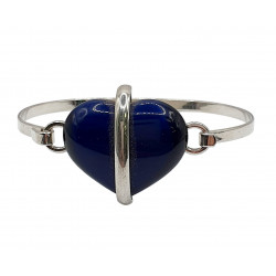 bracelet oeil de chat bleu