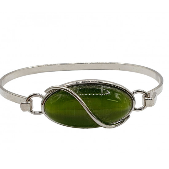 cat eye bracelet green