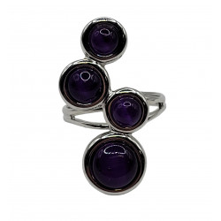 bague oeil de chat violet