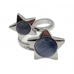 bague oeil de chat gris
