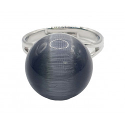 bague oeil de chat gris
