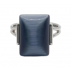 bague oeil de chat gris