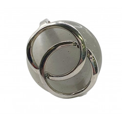 bague oeil de chat blanc