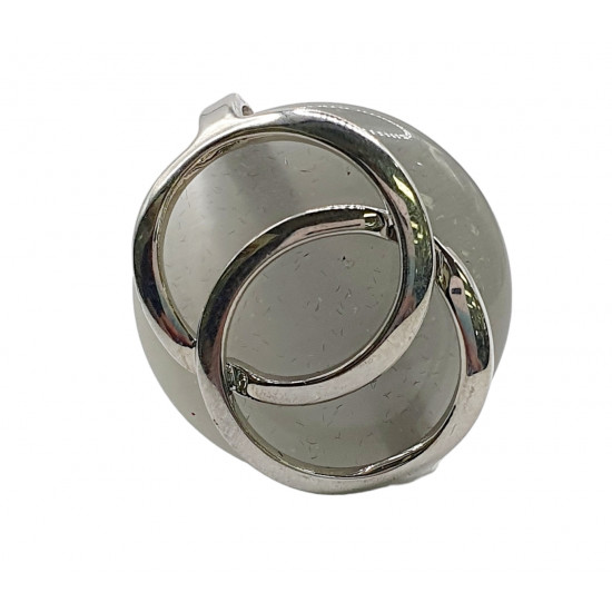bague oeil de chat blanc