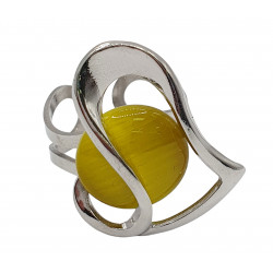 bague oeil de chat jaune