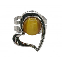 bague oeil de chat jaune