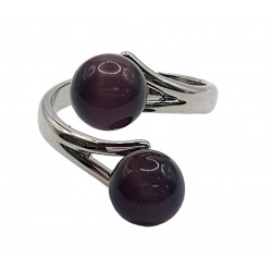 bague oeil de chat violet