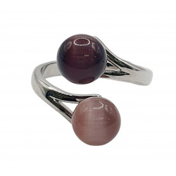 bague oeil de chat violet