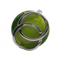 bague oeil de chat vert