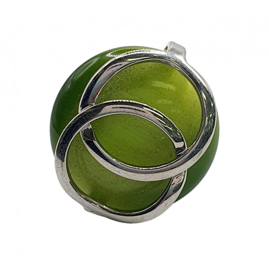 ring cat eyes green