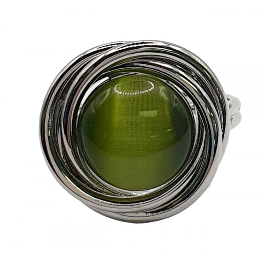ring cat eyes green