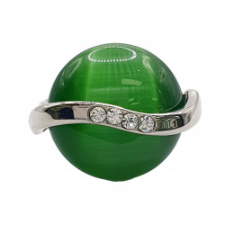 ring cat eyes green