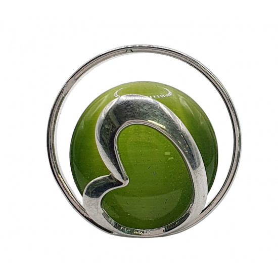 ring cat eyes green