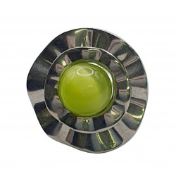 bague oeil de chat vert