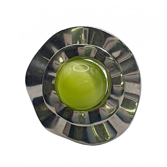 ring cat eyes green