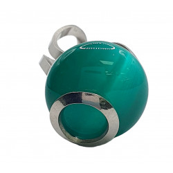 bague oeil de chat vert