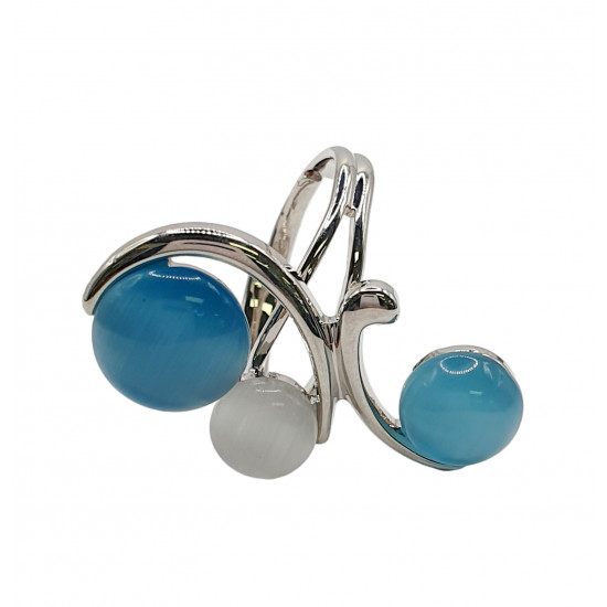 ring cat eyes blue