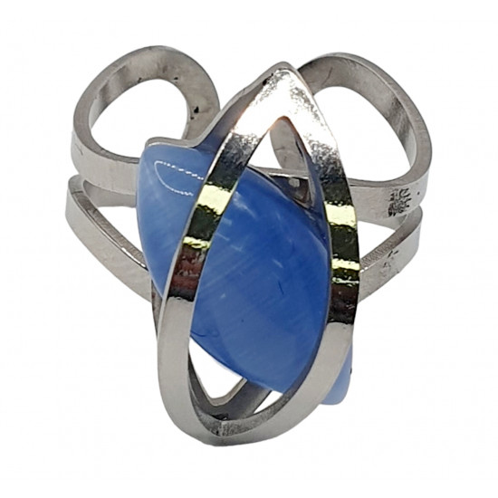 ring cat eyes blue