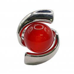 bague oeil de chat rouge