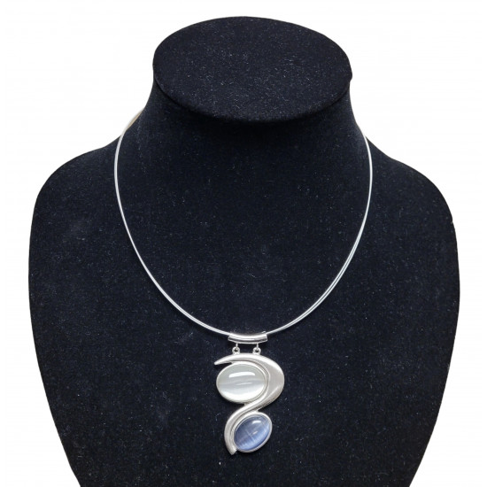 necklace cats eye gray