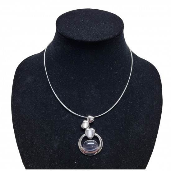 necklace cats eye gray
