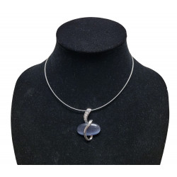 necklace cats eye gray