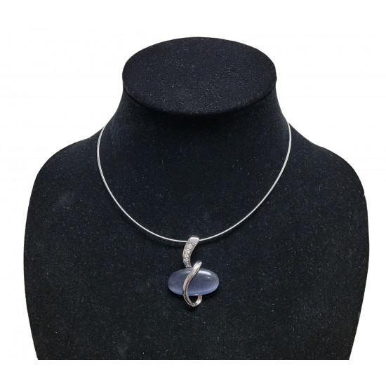 necklace cats eye gray