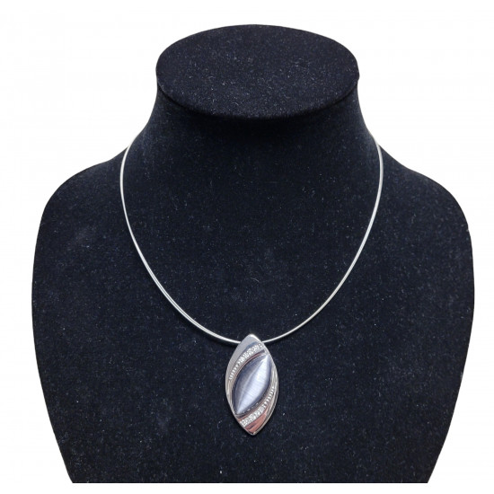 necklace cats eye gray