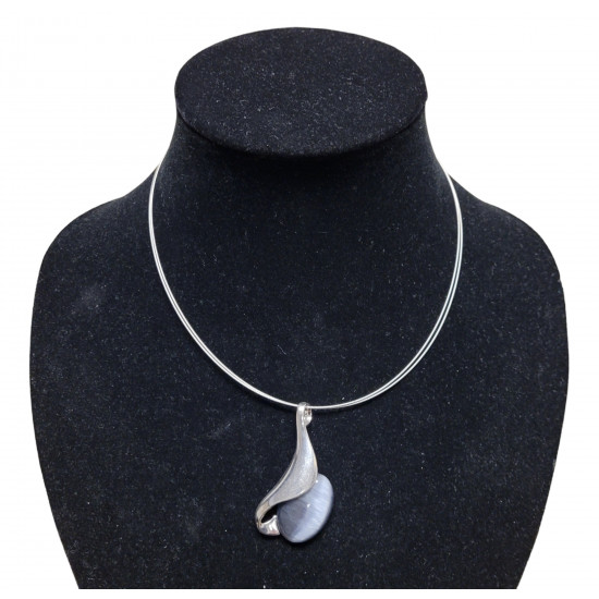necklace cats eye gray